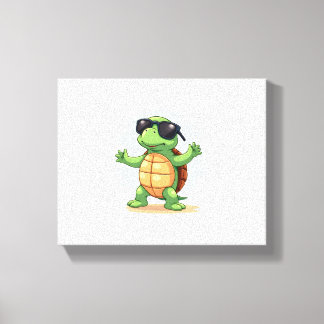 Dabbing Sea Turtle Animal Lover Save The Turtles T Canvas Print