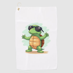 Dabbing Sea Turtle Animal Lover Save The Turtles T Golf Towel