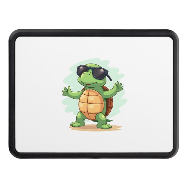 Dabbing Sea Turtle Animal Lover Save The Turtles T Hitch Cover (Front)