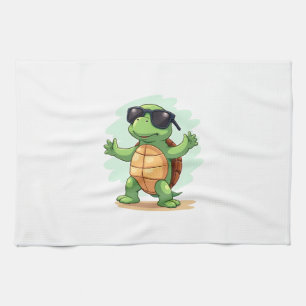 Dabbing Sea Turtle Animal Lover Save The Turtles T Kitchen Towel