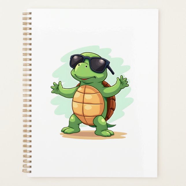 Dabbing Sea Turtle Animal Lover Save The Turtles T Planner (Front)