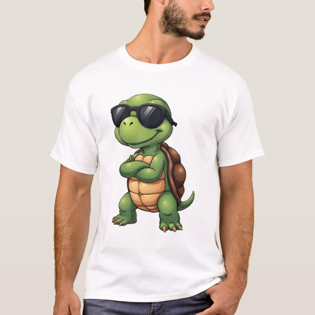 Dabbing Sea Turtle Animal Lover Save The Turtles ( T-Shirt (Front)