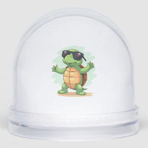 Dabbing Sea Turtle Animal Lover Save The Turtles T Snow Globe