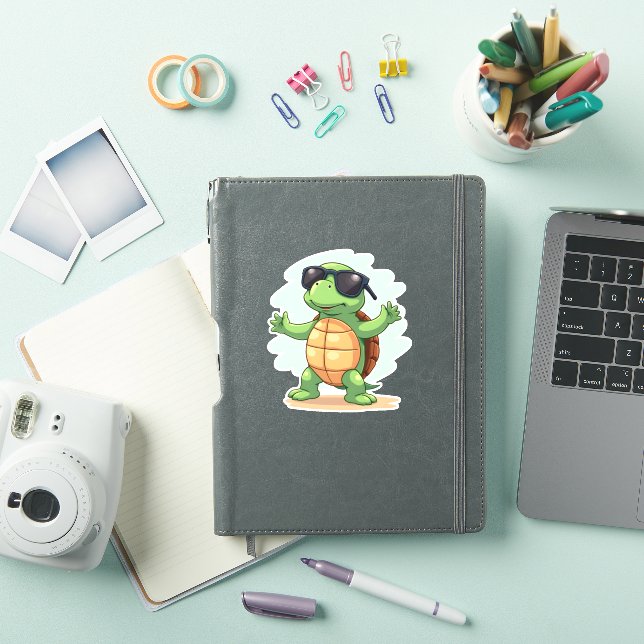 Dabbing Sea Turtle Animal Lover Save The Turtles T Sticker (iPad Cover)