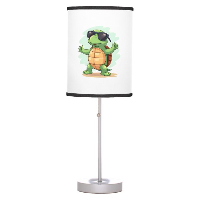 Dabbing Sea Turtle Animal Lover Save The Turtles T Table Lamp (Front)
