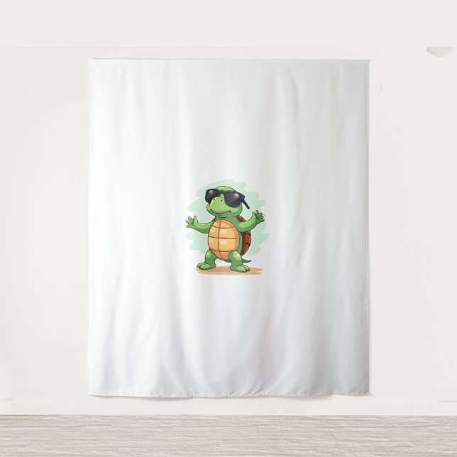 Dabbing Sea Turtle Animal Lover Save The Turtles T Tapestry (Front)