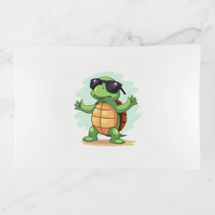Dabbing Sea Turtle Animal Lover Save The Turtles T Trinket Tray