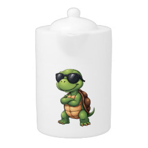 Dabbing Sea Turtle Animal Lover Save The Turtles ( Teapot
