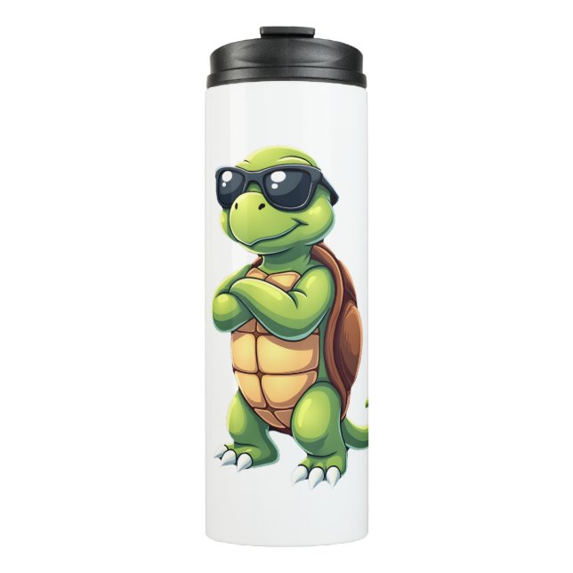 Dabbing Sea Turtle Animal Lover Save The Turtles ( Thermal Tumbler (Front)