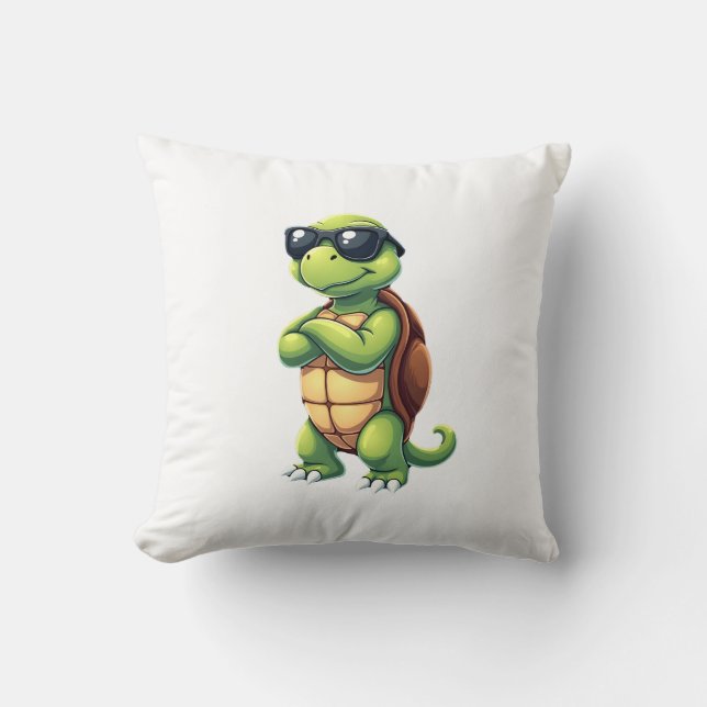 Dabbing Sea Turtle Animal Lover Save The Turtles ( Throw Pillow (Front)
