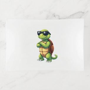 Dabbing Sea Turtle Animal Lover Save The Turtles ( Trinket Tray
