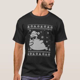 Dabbing Seal Dancing Cute Seals Santa Funny Ugly C T-Shirt