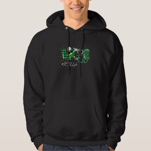 Dabbing Shamrock Love Icu Nurse St Patricks Day Le Hoodie