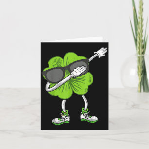 Dabbing Shamrock St Patrick's Day Funny Irish Boys Card