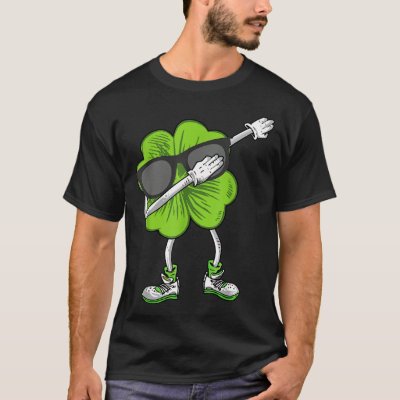 Dabbing Shamrock St Patrick's Day Funny Irish Boys T-Shirt