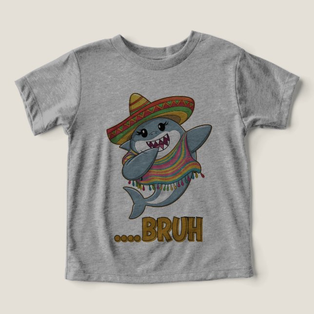 Dabbing Shark Cinco de Mayo Costume Funny Design Toddler T-shirt (Design Front)