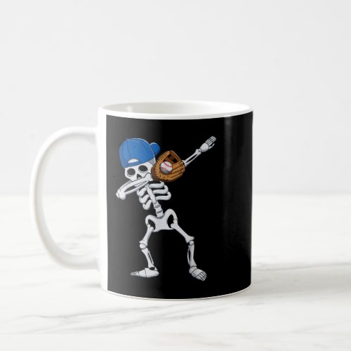 Dabbing Skeleton Baseball Player Halloween For Boy Coffee Mug