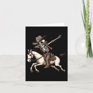 Dabbing Skeleton Cowboy Halloween Costume Kids Boy Card