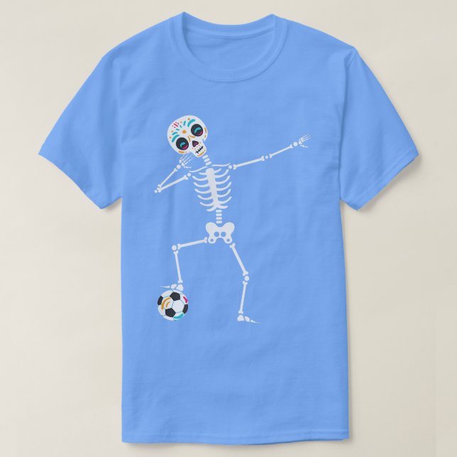 Dabbing Skeleton halloween pumpkin t  T-Shirt (Design Front)