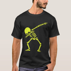 Dabbing Skeleton Halloween Radioactive Skeleton Co T-Shirt