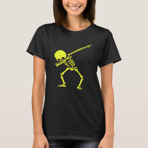 Dabbing Skeleton Halloween Radioactive Skeleton Co T-Shirt