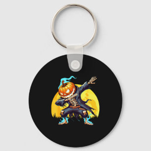 Dabbing Skeleton Headless Pumpkin Dab Dance Boys H Keychain