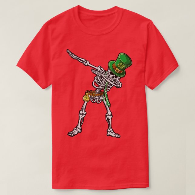 Dabbing Skeleton Leprechaun St Patricks Day Kids B T-Shirt (Design Front)