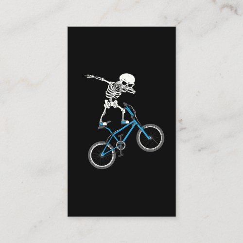 Dabbing Skeleton mtb Bicycle BMX Fun Business Card