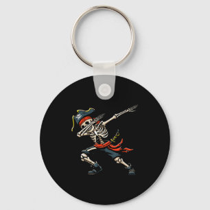 Dabbing Skeleton Pirate Funny Dance Costume Boys K Keychain