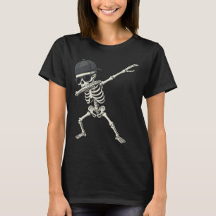 Dabbing Skeleton Pirate Halloween Kids Jolly Roger T-Shirt