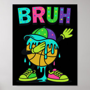 Dabbing Sketll Drip Bruh Sketll Drip Ice+cream Ck Poster