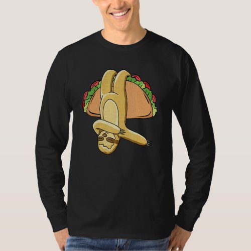 Dabbing Sloth Cinco De Mayo Funny Taco Party Mexic T_Shirt