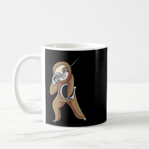 Dabbing Sloth Fencing Dab Dance Fencer  Coffee Mug