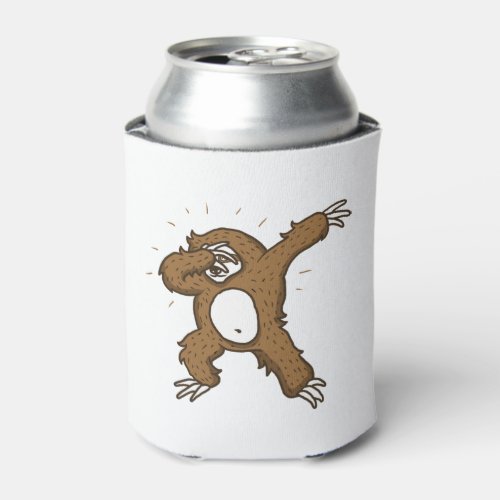 Dabbing Sloth Sticker  Can Cooler