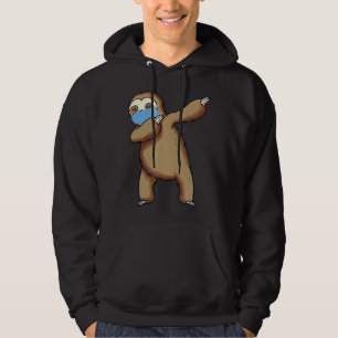Dabbing Sloth With Face Mask Hoodie