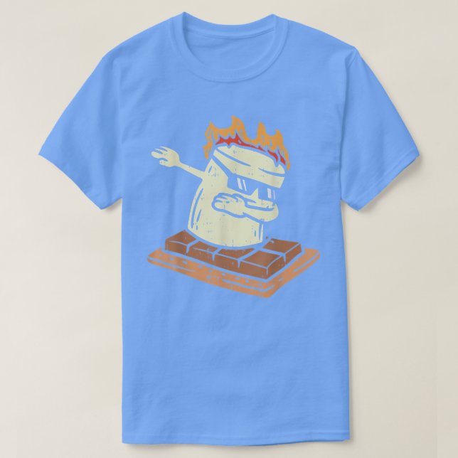 Dabbing Smore Marshmallow Cute Dab Dance Camping C T-Shirt (Design Front)