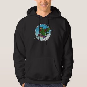 Dabbing Snowboard Parrot I Hahns Macaw Hoodie