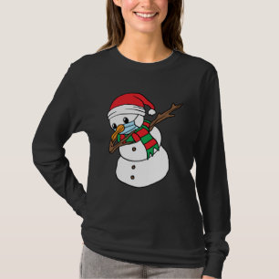 Dabbing Snowman Mask Xmas Dab Christmas Santa T-Shirt