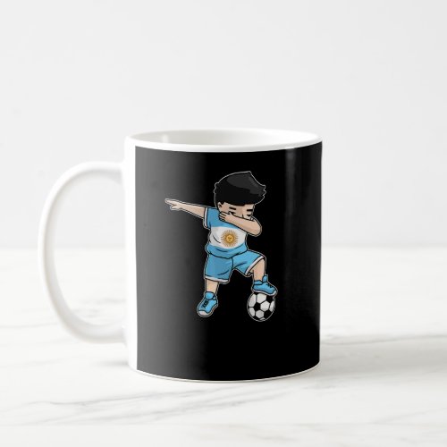 Dabbing Soccer Boy Argentina  Argentinian Boys Foo Coffee Mug