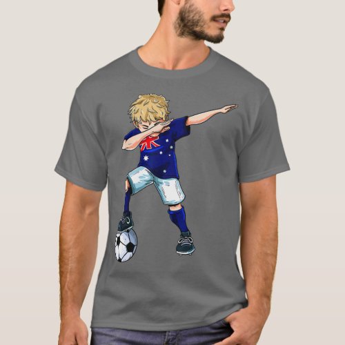 Dabbing Soccer Boy Australia Australian Football G T_Shirt