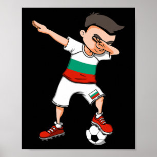 Dabbing Soccer Boy - Bulgaria Jersey Bulgarian Foo Poster