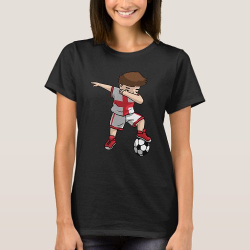 Dabbing Soccer Boy England Cool English Boys Footb T_Shirt