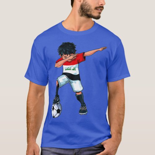 Dabbing Soccer Boy Iraq _ Iraqi Football Gift for  T_Shirt
