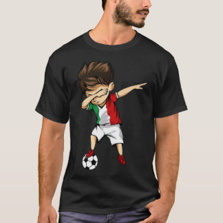 Dabbing Soccer Boy Italy Jersey  Italian girl powe T-Shirt