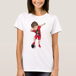 Dabbing Soccer Boy Kids Youth Peru Jersey T-Shirt