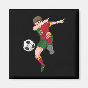 Dabbing Soccer Boy Portugal Footll Shirt Portugues Magnet