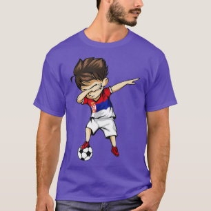 Dabbing Soccer Boy Serbia Jersey - Serbian Footba T-Shirt