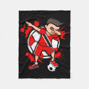 Dabbing Soccer Boy Trinidad And Togo Footll Lover Fleece Blanket