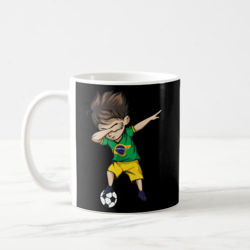 Dabbing Soccer Brazil Jersey Brazilian Football Coffee Mug