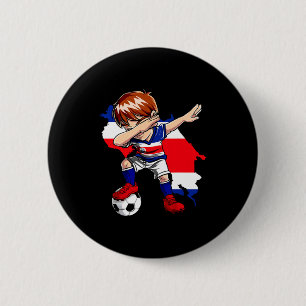 Dabbing Soccer Costa Rican Jersey Boy Costa Rica F Button